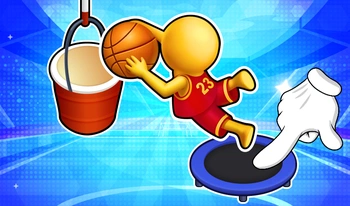 Trampoline Basketball 3D — online sports game on Gsydeibc